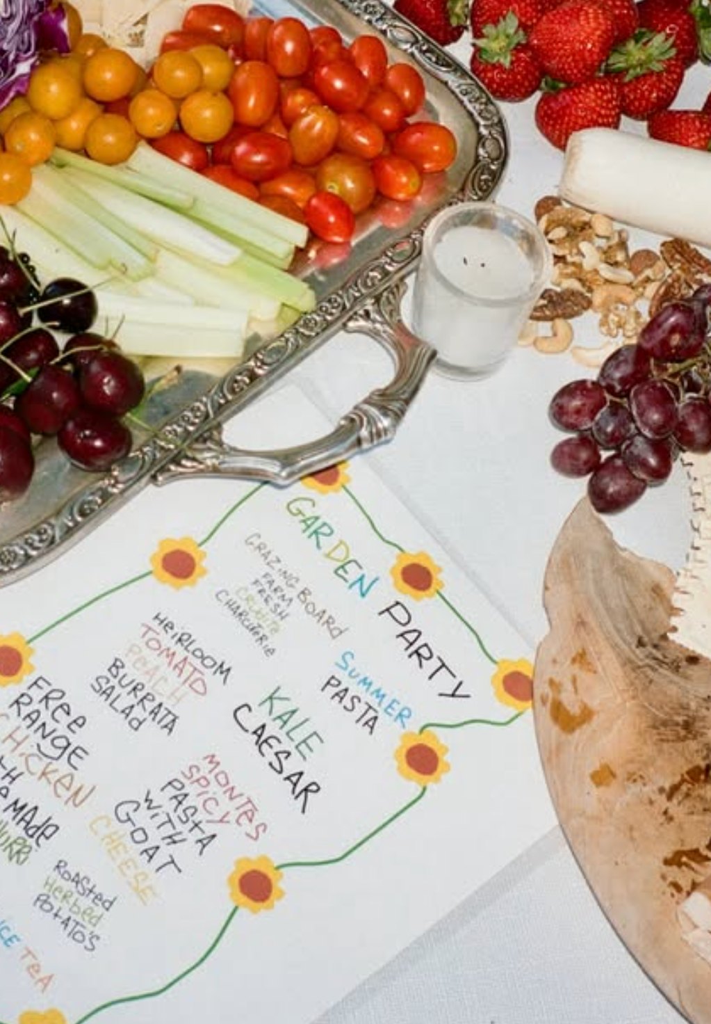 The evening's menu
