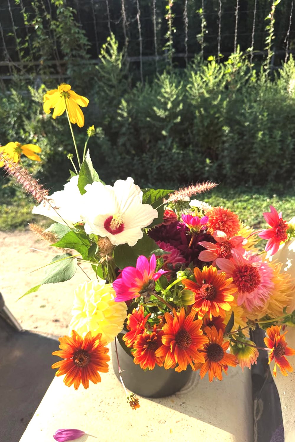 An arrangement from the rows