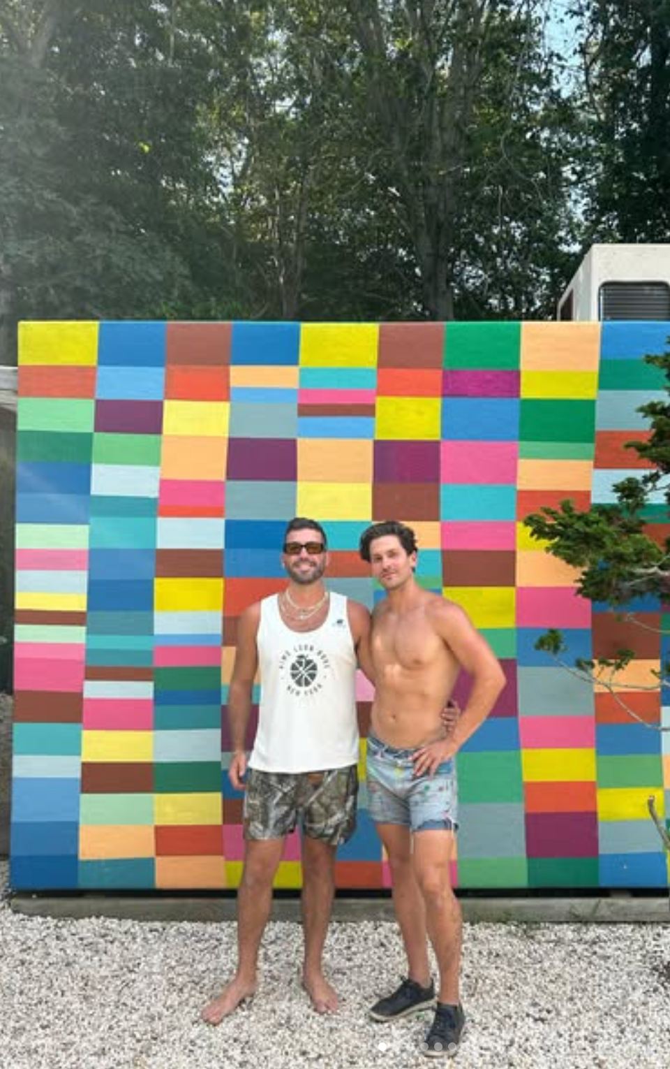 By the mural